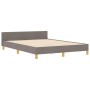 Estructura de cama con cabecera Taupé 140 x 190 cm tela