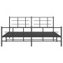Estructura de cama cabecero y estribo metal negro 183x213 cm de vidaXL, Camas y somieres - Ref: Foro24-355584, Precio: 121,07...