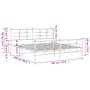 Estructura de cama cabecero y estribo metal negro 183x213 cm de vidaXL, Camas y somieres - Ref: Foro24-355584, Precio: 121,07...