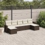 Juego de sofás de jardín 7 piezas con cojines ratán PE marrón by vidaXL, Modular outdoor sofas - Ref: Foro24-3251680, Price: ...