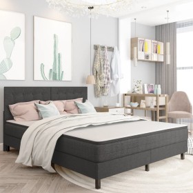 Tufted headboard in dark gray fabric 180x200 cm by vidaXL, Headboards and footboards - Ref: Foro24-287474, Price: 115,13 €, D...
