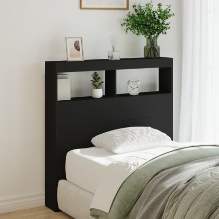 Bettkopfteil mit schwarzer LED 100x17x102 cm von vidaXL, Kopf- und Fußteile - Ref: Foro24-839183, Preis: 63,95 €, Rabatt: %