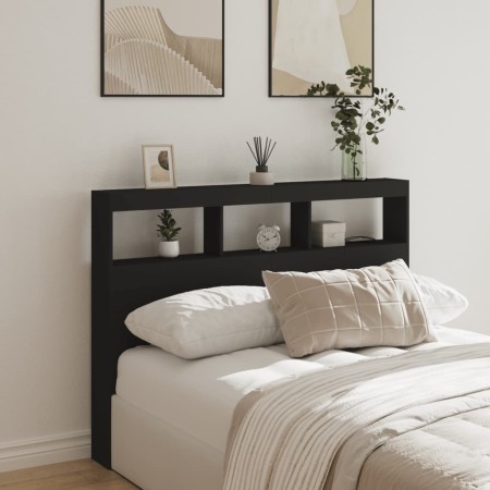 Bettkopfteil mit schwarzer LED 140x17x102 cm von vidaXL, Kopf- und Fußteile - Ref: Foro24-839197, Preis: 87,01 €, Rabatt: %