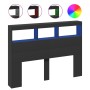 Bed headboard with black LED 140x17x102 cm by vidaXL, Headboards and footboards - Ref: Foro24-839197, Price: 87,01 €, Discoun...
