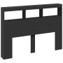 Bed headboard with black LED 140x17x102 cm by vidaXL, Headboards and footboards - Ref: Foro24-839197, Price: 87,01 €, Discoun...