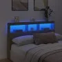 Sonoma oak bed headboard with LED 160x17x102 cm by vidaXL, Headboards and footboards - Ref: Foro24-839205, Price: 107,68 €, D...