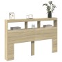Bettkopfteil mit LED Sonoma-Eiche 160x17x102 cm von vidaXL, Kopf- und Fußteile - Ref: Foro24-839205, Preis: 100,73 €, Rabatt: %