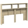 Bettkopfteil mit LED Sonoma-Eiche 160x17x102 cm von vidaXL, Kopf- und Fußteile - Ref: Foro24-839205, Preis: 100,73 €, Rabatt: %
