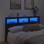 Bettkopfteil mit schwarzer LED 180x17x102 cm von vidaXL, Kopf- und Fußteile - Ref: Foro24-839211, Preis: 109,03 €, Rabatt: %
