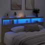Bettkopfteil mit LED Sonoma-Eiche 220x17x102 cm von vidaXL, Kopf- und Fußteile - Ref: Foro24-839226, Preis: 122,29 €, Rabatt: %