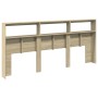 Cabecero de cama con LED roble Sonoma 220x17x102 cm de vidaXL, Cabeceros y pies de cama - Ref: Foro24-839226, Precio: 122,29 ...