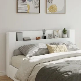 Bed headboard with white LED 200x16.5x103.5 cm by vidaXL, Headboards and footboards - Ref: Foro24-839266, Price: 96,86 €, Dis...