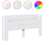 Bettkopfteil mit weißer LED 200x16,5x103,5 cm von vidaXL, Kopf- und Fußteile - Ref: Foro24-839266, Preis: 101,05 €, Rabatt: %
