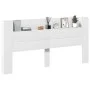Cabecero de cama con LED blanco 200x16,5x103,5 cm de vidaXL, Cabeceros y pies de cama - Ref: Foro24-839266, Precio: 96,84 €, ...
