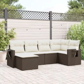 Set sofás de jardín 6 piezas y cojines ratán sintético marrón by vidaXL, Garden sets - Ref: Foro24-3252800, Price: 415,83 €, ...