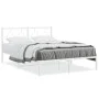 Metallbettgestell mit weißem Kopfteil 135x190 cm von vidaXL, Betten und Lattenroste - Ref: Foro24-376274, Preis: 96,68 €, Rab...