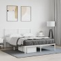 Estructura de cama de metal con cabecero blanca 135x190 cm de vidaXL, Camas y somieres - Ref: Foro24-376274, Precio: 97,94 €