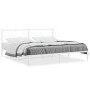 Metal bed frame with white headboard 193x203 cm by vidaXL, Beds and slatted bases - Ref: Foro24-376281, Price: 109,66 €, Disc...
