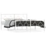 Bettgestell aus Metall mit Kopfteil und weißem Fußteil 150x200 cm von vidaXL, Betten und Lattenroste - Ref: Foro24-376295, Pr...