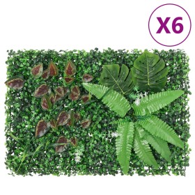  Valla de plantas artificiales 6 uds verde 40x60 cm de vidaXL, Jardín - Ref: Foro24-366648, Precio: 77,82 €, Descuento: %