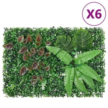  Valla de plantas artificiales 6 uds verde 40x60 cm by vidaXL, Garden - Ref: Foro24-366648, Price: 76,28 €, Discount: %