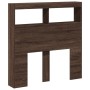 Bed headboard with LED light in brown oak, 100x17x102 cm. by vidaXL, Headboards and footboards - Ref: Foro24-839188, Price: 6...
