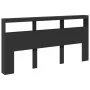 Cabecero de cama con luz LED negro 200x17x102 cm de vidaXL, Cabeceros y pies de cama - Ref: Foro24-839218, Precio: 102,49 €, ...