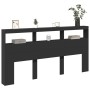 Bed headboard with LED light black 200x17x102 cm by vidaXL, Headboards and footboards - Ref: Foro24-839218, Price: 103,84 €, ...
