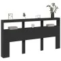 Cabecero de cama con luz LED negro 200x17x102 cm de vidaXL, Cabeceros y pies de cama - Ref: Foro24-839218, Precio: 102,49 €, ...