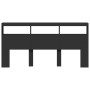 Bed headboard with LED light black 200x17x102 cm by vidaXL, Headboards and footboards - Ref: Foro24-839218, Price: 103,84 €, ...