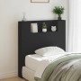 Cabecero de cama con luz LED negro 100x16,5x103,5 cm de vidaXL, Cabeceros y pies de cama - Ref: Foro24-839232, Precio: 70,39 ...