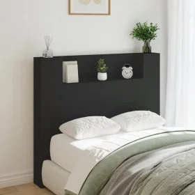 Bed headboard with LED light black 120x16.5x103.5 cm by vidaXL, Headboards and footboards - Ref: Foro24-839239, Price: 79,44 ...