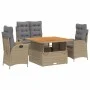 Garten-Essgruppe mit 4-teiligen Kissen aus synthetischem Rattan in Beige. von vidaXL, Gartensets - Ref: Foro24-3277488, Preis...