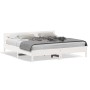 Bed frame with white pine wood headboard 200x200cm by vidaXL, Beds and slatted bases - Ref: Foro24-3216210, Price: 212,14 €, ...