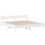 Bettgestell mit Kopfteil aus weißem Kiefernholz 200x200cm von vidaXL, Betten und Lattenroste - Ref: Foro24-3216210, Preis: 21...