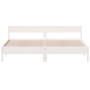 Bed frame with white pine wood headboard 200x200cm by vidaXL, Beds and slatted bases - Ref: Foro24-3216210, Price: 212,14 €, ...