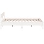 Bed frame with white pine wood headboard 200x200cm by vidaXL, Beds and slatted bases - Ref: Foro24-3216210, Price: 212,14 €, ...