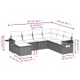 Juego de sofás de jardín 7 piezas con cojines ratán PE marrón by vidaXL, Garden sets - Ref: Foro24-3252840, Price: 446,94 €, ...