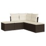 Set comedor de jardín 5 piezas y cojines ratán sintético marrón by vidaXL, Garden sets - Ref: Foro24-3249562, Price: 286,36 €...