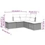 Garten-Essgruppe, 5-teilig, mit braunen Kunststoff-Rattan-Kissen. von vidaXL, Gartensets - Ref: Foro24-3249562, Preis: 293,21...