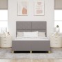 Estructura de cama con cabecera Taupé 140 x 190 cm tela
