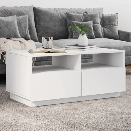Mesa de centro con luces LED blanco 90x49x40 cm by vidaXL, Coffee table - Ref: Foro24-839833, Price: 89,73 €, Discount: %