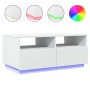 Mesa de centro con luces LED blanco 90x49x40 cm by vidaXL, Coffee table - Ref: Foro24-839833, Price: 83,28 €, Discount: %