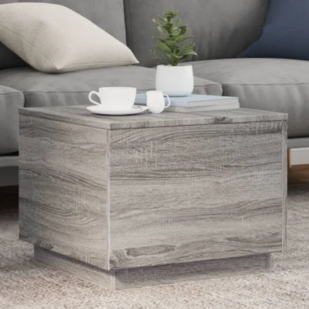 LED-Couchtisch in Sonoma-Grau mit den Maßen 50x50x40 cm. von vidaXL, Couchtisch - Ref: Foro24-839873, Preis: 57,86 €, Rabatt: %