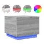 LED-Couchtisch in Sonoma-Grau mit den Maßen 50x50x40 cm. von vidaXL, Couchtisch - Ref: Foro24-839873, Preis: 57,86 €, Rabatt: %