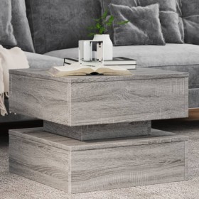 Mesa de centro con luces LED gris Sonoma 50x50x40 cm by vidaXL, Coffee table - Ref: Foro24-839859, Price: 88,11 €, Discount: %