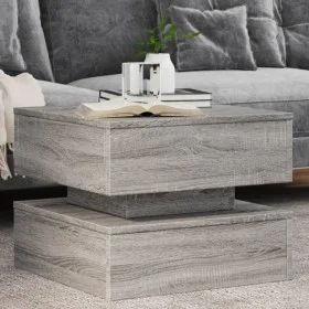 Mesa de centro con luces LED gris Sonoma 50x50x40 cm by vidaXL, Coffee table - Ref: Foro24-839859, Price: 86,42 €, Discount: %