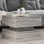 Mesa de centro con luces LED gris Sonoma 50x50x40 cm de vidaXL, Mesas de centro - Ref: Foro24-839859, Precio: 86,43 €, Descue...