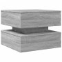 Mesa de centro con luces LED gris Sonoma 50x50x40 cm de vidaXL, Mesas de centro - Ref: Foro24-839859, Precio: 91,39 €, Descue...