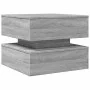 Mesa de centro con luces LED gris Sonoma 50x50x40 cm de vidaXL, Mesas de centro - Ref: Foro24-839859, Precio: 86,43 €, Descue...